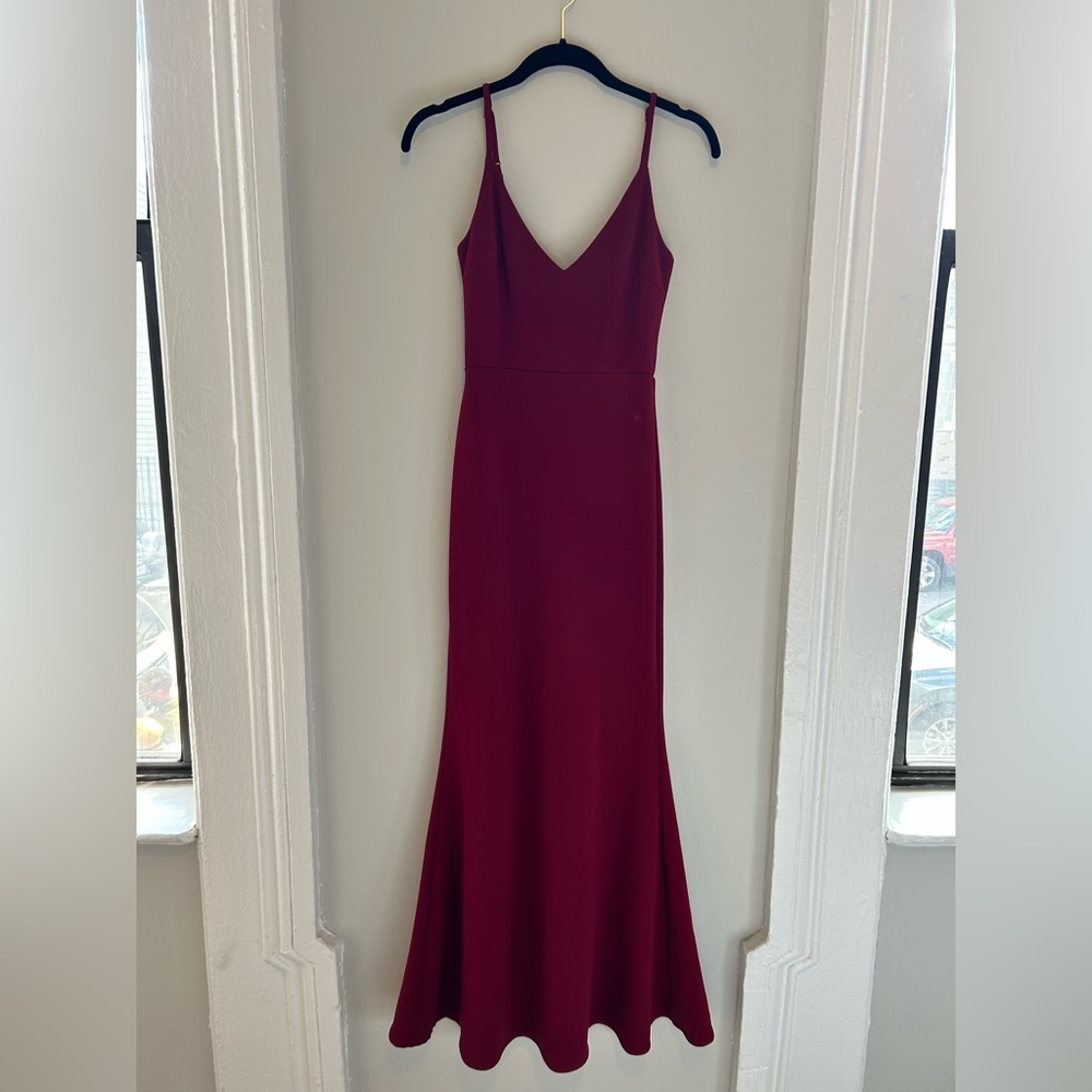Lulus Burgundy Trumpet Dress